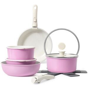 15Pcs Pots and Pans Set Non Stick, Cookware Sets with Detachable Handle